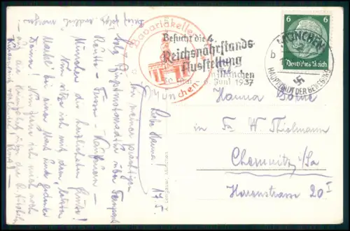 3x AK - München Königlicher Platz - und andere 1930er Jahre gelaufen