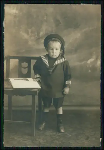 5x Foto - Matrosenanzug Junge Kaiserreich Jungenmode 1910 - u.a. Motive d. Art
