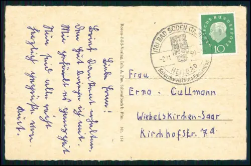 3x Foto AK - Bad Soden Taunus Luftbild u.a. - n. Wiebelskirchen Neunkirchen gel.