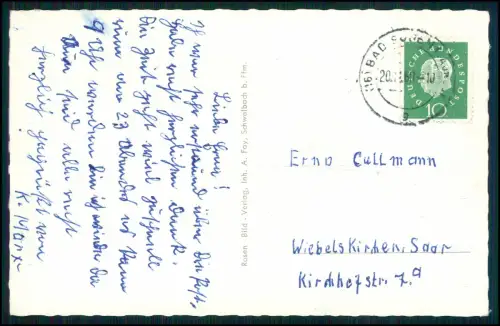 3x Foto AK - Bad Soden Taunus Luftbild u.a. - n. Wiebelskirchen Neunkirchen gel.