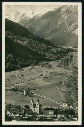 Foto AK - Steinach am Brenner Tirol - mit Kirche und Habicht Alpen Panorama