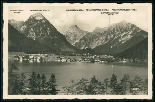 Foto AK Pertisau am Achensee Alpen - See Panorama Sonnjoch u. Rappenspitze 1941