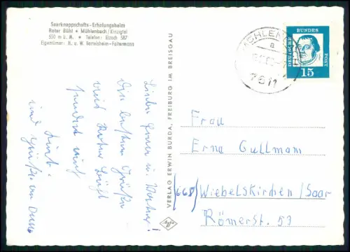AK - Saarknappschafts-Erholungsheims - Roter Bühl - Mühlenbach Elzach Kinzigtal