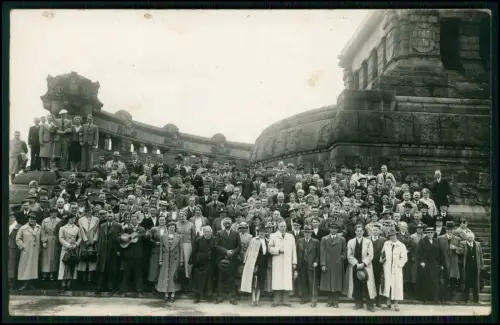 2x Foto AK - Gruppenbild vor Kaiser-Wilhelm-Denkmal - Deutsches Eck Koblenz 1936