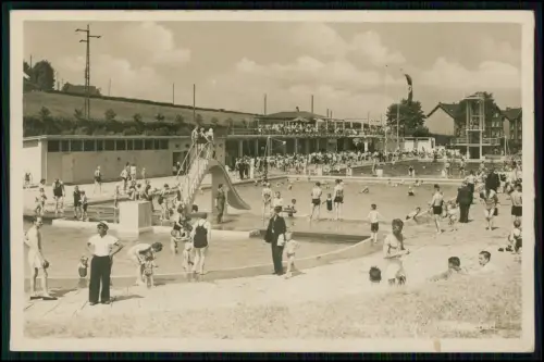 Foto AK - Schwelm Ennepe-Ruhr - Schwimmbad Freibad Rutsche Sprungturm - 1939