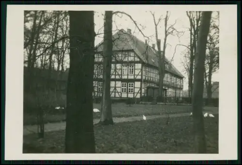 Foto AK Fachwerkbau mit Satteldach - Gutshaus Gebäude Niedersachsen ? - 1935
