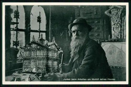 AK Karl Junker Lemgo Lippe - Junkerhaus Künstler Architekturmodell Porträt