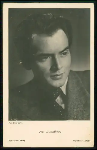 AK - Will Quadflieg Berlin Schauspieler Filmstar Porträt - Foto Binz