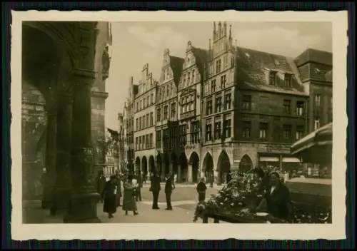 12x Foto - Münster Westfalen - Ansichten Straßenszenen Passanten Gebäude 1930er