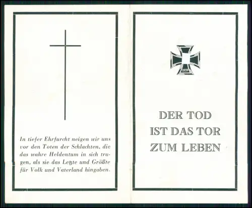 Sterbebild Robert Schild Grenadier Regt. WWII 1943 - Wiebelskirchen Neunkirchen