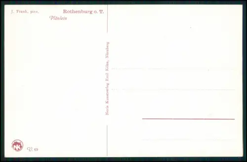 5x Künstler AK - J. Frank Rothenburg ob der Tauber Judengasse und andere Motive
