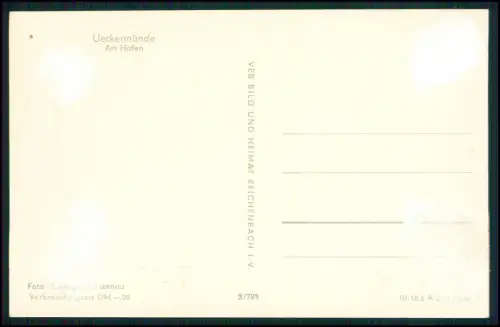 Echt Foto AK - Ueckermünde Hafen Uecker Fischkutter Boote DDR Fischerei Fachwerk