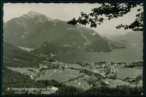 Echt Foto AK - St Gilgen - Mozartblick Richtung Schafberg und auf Wolfgangsee