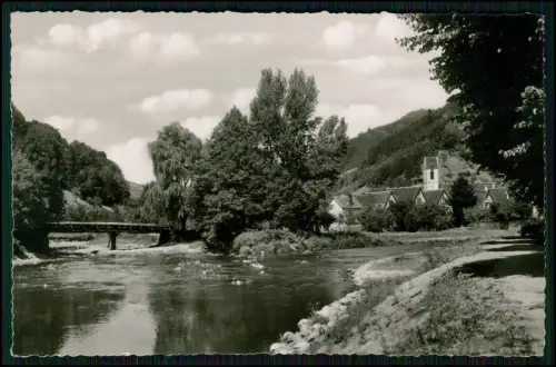 Wolfach Schwarzwald Baden Württemberg - Flussbrücke Dorf - alte Foto Postkarte
