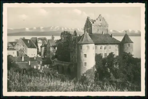 AK - Meersburg Bodensee - Blick auf das alte Schloss mit Berge und Alpenblick