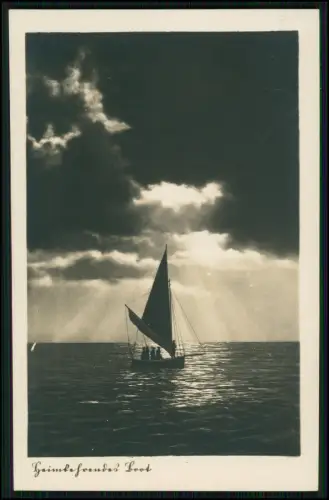 11x Foto AK - deutsch englisches Segelboot auf ruhiger Nordsee - Maritime Motive