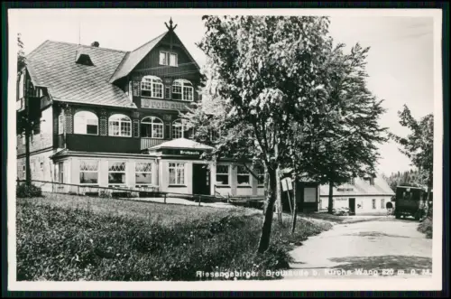 Foto AK - Karpacz Górny Brückenberg Krummhübel Riesengebirge Schlesien Brotbaude