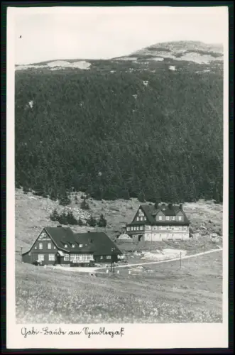 Foto AK - Gabi-Baude Spindlerpass Špindlerův Mlýn Szrenica Grenze Riesengebirge