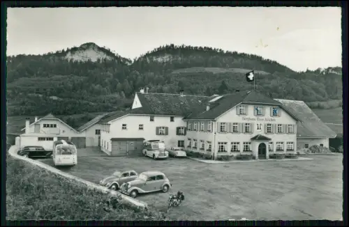 Foto AK - Eptingen Berghaus Ober Bölchen Schweiz - Oldtimer Mercedes VW Käfer