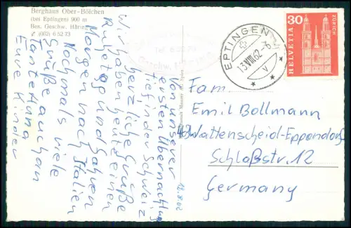 Foto AK - Eptingen Berghaus Ober Bölchen Schweiz - Oldtimer Mercedes VW Käfer