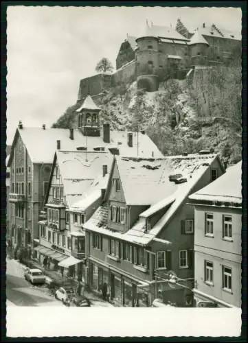 Foto AK - Heidenheim Brenz - Hauptstraße Schloss Hellenstein -verschneite Dächer