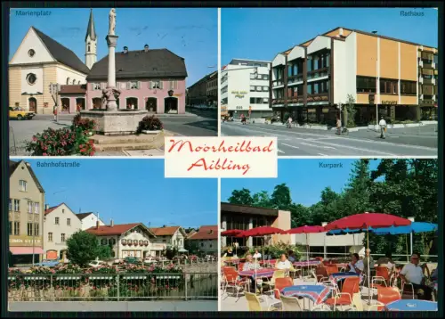 Foto AK - Bad Aibling Bayern - Marienplatz Kurpark Rathaus Bahnhofstraße