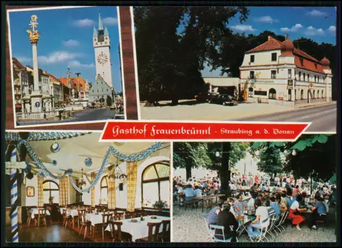 Foto AK - Gasthof Frauenbrünnl Straubing Donau - Tanzlokal Biergarten Stadtpark