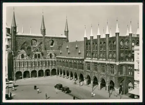 5x Foto AK - Lübeck Holstein Rathaus - Marktplatz Gotik Türme Altstadt u. andere