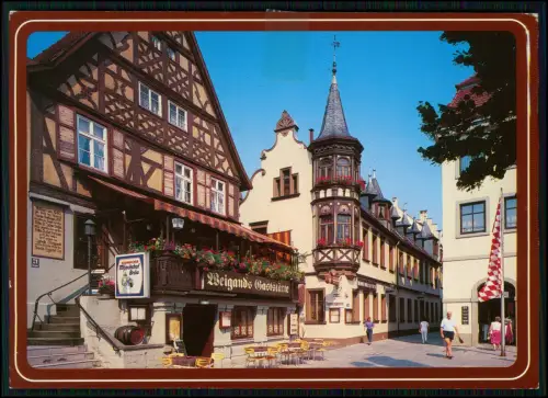 2x AK - Bad Kissingen - Marktplatz Fachwerkhäuser Gasthaus Weigand’s Gaststätte