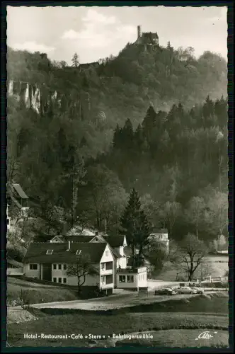 Echt Foto AK - Burg Hotel Stern Café - Behringersmühle Gößweinstein Lr.Forchheim