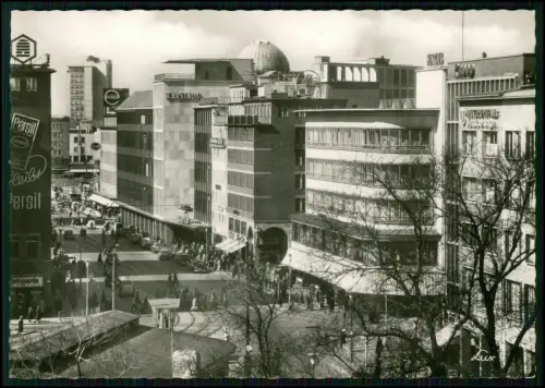 Echt Foto AK Hannover Georgstraße Karstadt Leinehaus Werbung 1960er Straßenleben