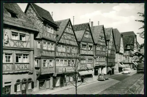 Echt Foto AK - Ochsenfurt Fachwerk Hauptstraße Hotel - VW Bulli Weinstube 1960er
