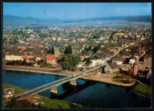 AK - Holzminden Weser - Luftbild Brücke Fachwerk Altstadt - Niedersachsen Kirche