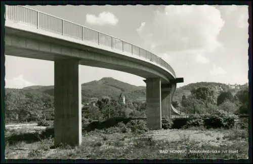 Echt Foto AK - Bad Honnef Autobahnbrücke - Insel Blick Kirche Siebengebirge
