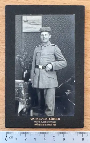 CDV Foto - Königsberg Ostpreußen Soldat Uniform - Atelier W. Meyer-Lübben Pr.