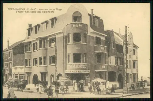 AK 1. WK - Fort-Mahon Avenue Plage - Hôtel des Baigneurs Seebad Frankreich 1914