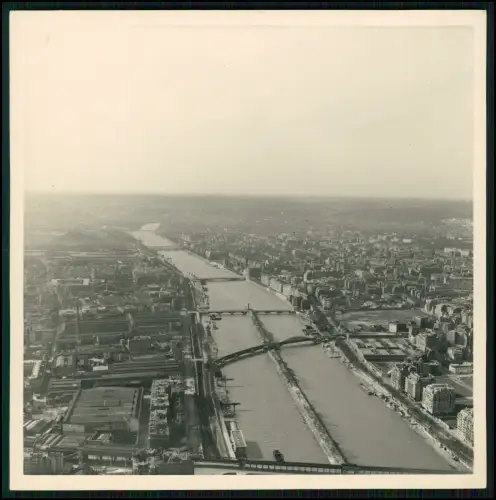 2x Foto - Wehrmacht 1940 - Paris Luftbild Seine Ponts Trocadéro Palais Chaillot