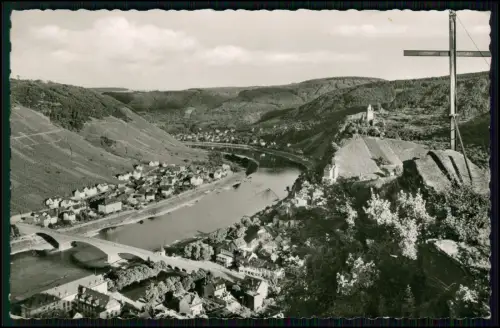 2x Foto AK - Cochem Mosel Pinnerkreuz Reichsburg Panorama Fluss Weinberge Brücke
