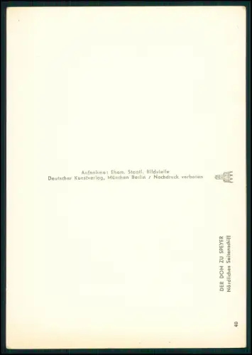 11x Foto AK - Speyer am Rhein - Gedächtniskirche Dom Innenansicht Außenansichten