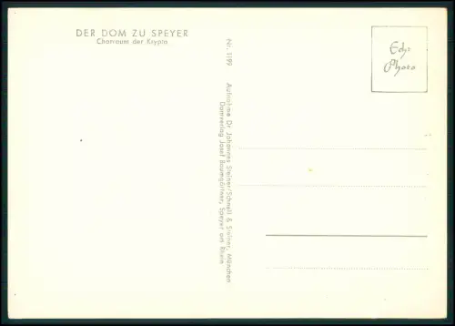 11x Foto AK - Speyer am Rhein - Gedächtniskirche Dom Innenansicht Außenansichten