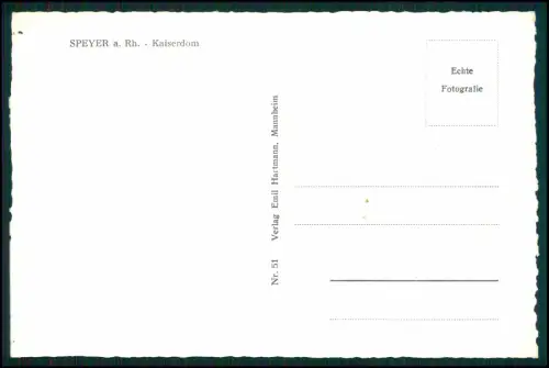 11x Foto AK - Speyer am Rhein - Gedächtniskirche Dom Innenansicht Außenansichten