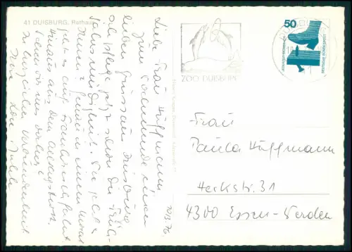 4x AK - Duisburg - Altstadt Straßenbahn City - Ruhrgebiet 1960er Jahre Lot
