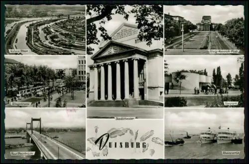 4x AK - Duisburg - Altstadt Straßenbahn City - Ruhrgebiet 1960er Jahre Lot