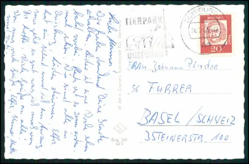 4x AK - Duisburg - Altstadt Straßenbahn City - Ruhrgebiet 1960er Jahre Lot