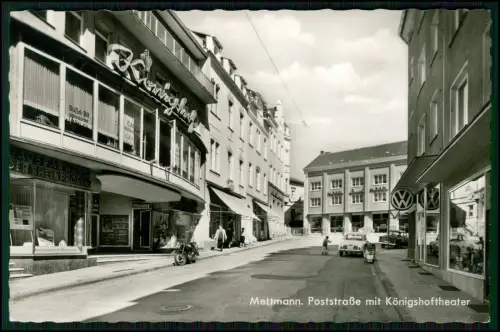 Foto AK - Mettmann - Königshof Theater Poststraße Kino VW Schaufenster - 1950er