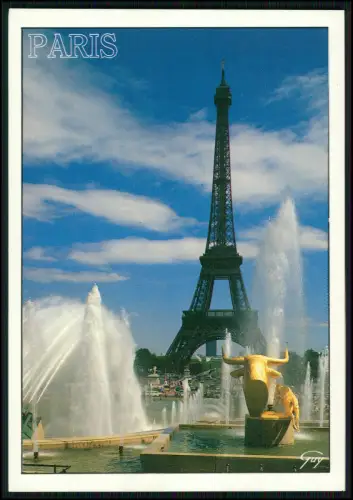 10x AK Paris - Eiffelturm Seine Sacré-Cœur Luftbild Touristenmotiv u.a. - 1960er