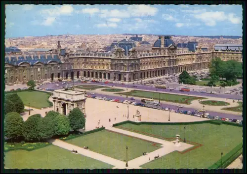 10x AK Paris - Eiffelturm Seine Sacré-Cœur Luftbild Touristenmotiv u.a. - 1960er