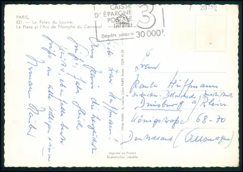 10x AK Paris - Eiffelturm Seine Sacré-Cœur Luftbild Touristenmotiv u.a. - 1960er