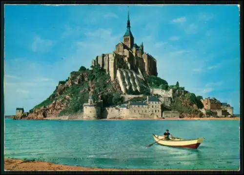 3x AK Mont-Saint-Michel Luftbild - Abtei Kloster Insel Normandie Gezeiten Nacht