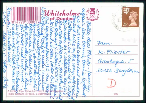 9x AK Lot -AK Schottland Dudelsackspieler Highlands Kilt Greetings Scotland u.a.